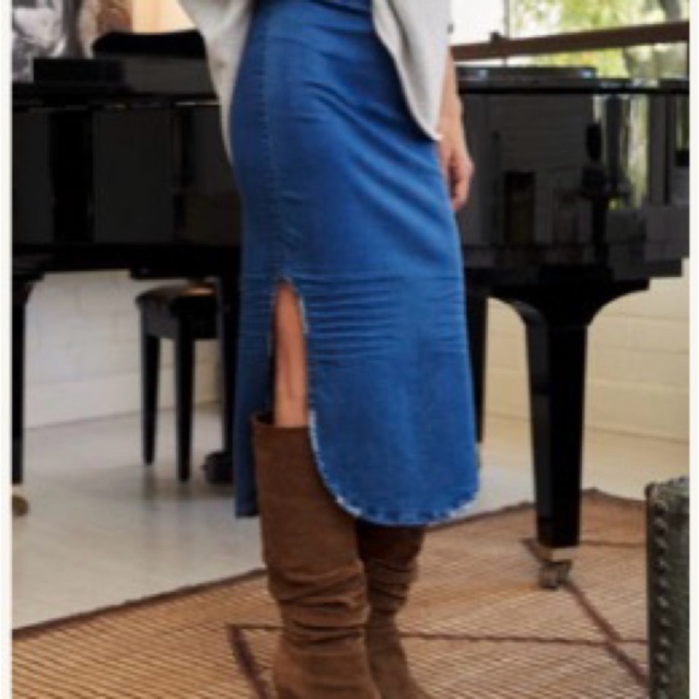 Frank & Eileen Classic Blue Denim Pencil Skirt